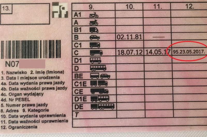 Kod 95 prawo jazdy